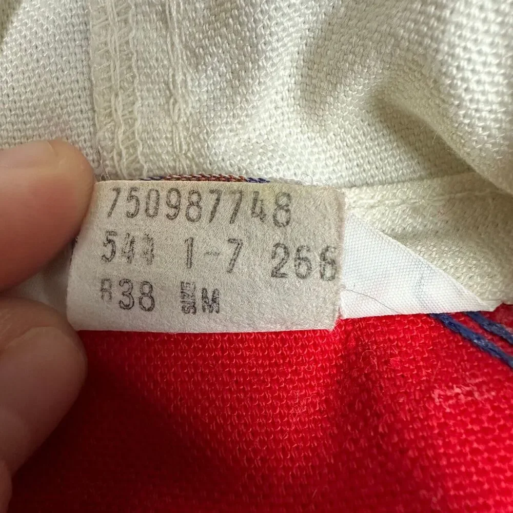 Levi's Vintage Jacket Mens Medium Red White Blue Colorblock Zip Hood‎